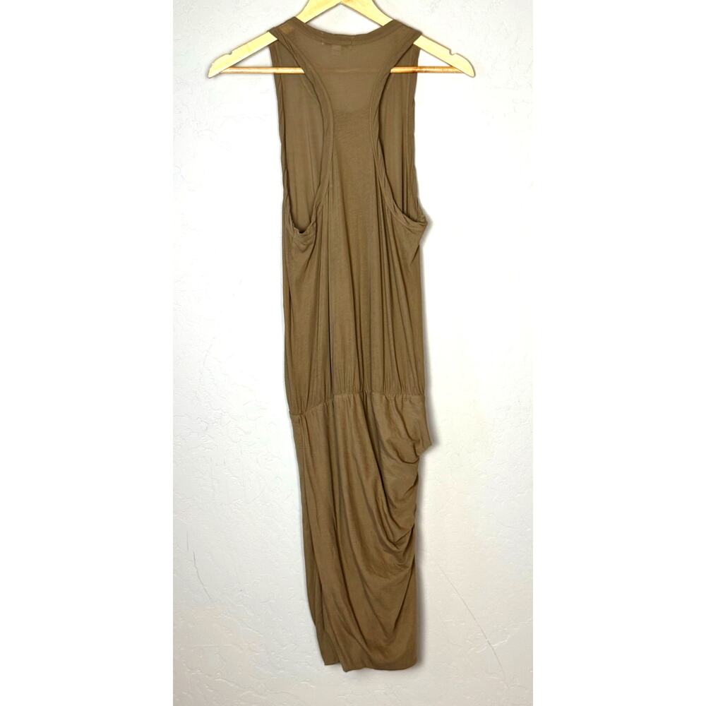 James Perse Racerback Ruched Tank Dress Size 2 (medium) Taupe Summer Vaca Slub - Picture 13 of 13